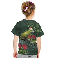 Meri Kirihimete Kakapo Kid T Shirt Green Silver Fern Christmas Vibe