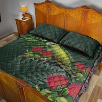 Meri Kirihimete Kakapo Quilt Bed Set Green Silver Fern Christmas Vibe LT9 - Polynesian Pride