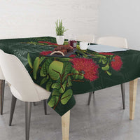 Meri Kirihimete Kakapo Tablecloth Green Silver Fern Christmas Vibe LT9 - Polynesian Pride