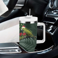 Meri Kirihimete Kakapo Tumbler With Handle Green Silver Fern Christmas Vibe LT9 - Polynesian Pride