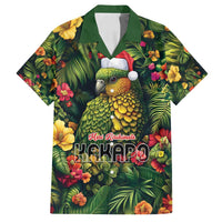 Meri Kirihimete Kakapo Family Matching Off Shoulder Short Dress and Hawaiian Shirt New Zealand Christmas with Tropical Vibe