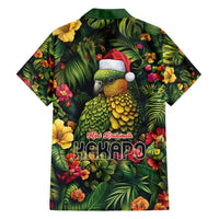 Meri Kirihimete Kakapo Family Matching Off Shoulder Short Dress and Hawaiian Shirt New Zealand Christmas with Tropical Vibe