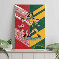 Australia-Tonga Rugby Pacific Custom Canvas Wall Art The Kangaroos and Mate Ma'a Tonga LT9 - Polynesian Pride