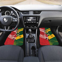 Australia-Tonga Rugby Pacific Custom Car Mats The Kangaroos and Mate Ma'a Tonga LT9 Set 2pcs - Front Red-Green - Polynesian Pride