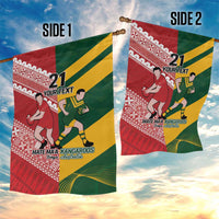 Australia-Tonga Rugby Pacific Custom Garden Flag The Kangaroos and Mate Ma'a Tonga LT9 - Polynesian Pride