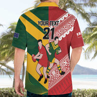Australia-Tonga Rugby Pacific Custom Hawaiian Shirt The Kangaroos and Mate Ma'a Tonga LT9 - Polynesian Pride