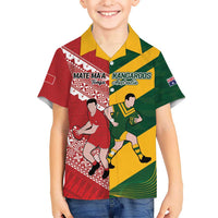Australia-Tonga Rugby Pacific Custom Hawaiian Shirt The Kangaroos and Mate Ma'a Tonga LT9 - Polynesian Pride
