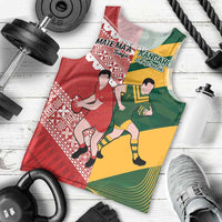 Australia-Tonga Rugby Pacific Custom Men Tank Top The Kangaroos and Mate Ma'a Tonga LT9 - Polynesian Pride