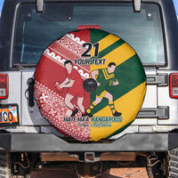 Australia-Tonga Rugby Pacific Custom Spare Tire Cover The Kangaroos and Mate Ma'a Tonga LT9 Red-Green - Polynesian Pride