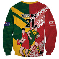 Australia-Tonga Rugby Pacific Custom Sweatshirt The Kangaroos and Mate Ma'a Tonga LT9 - Polynesian Pride