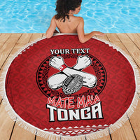 Tonga Rugby XIII Custom Beach Blanket Mate Ma'a Tonga with Ngatu Pattern LT9 - Polynesian Pride