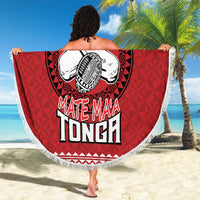 Tonga Rugby XIII Custom Beach Blanket Mate Ma'a Tonga with Ngatu Pattern LT9 - Polynesian Pride