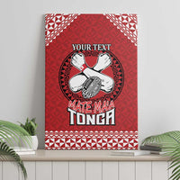 Tonga Rugby XIII Custom Canvas Wall Art Mate Ma'a Tonga with Ngatu Pattern LT9 - Polynesian Pride