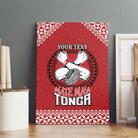 Tonga Rugby XIII Custom Canvas Wall Art Mate Ma'a Tonga with Ngatu Pattern LT9 - Polynesian Pride