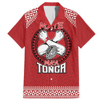 Tonga Rugby XIII Custom Hawaiian Shirt Mate Ma'a Tonga with Ngatu Pattern LT9 Red - Polynesian Pride