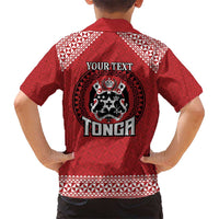 Tonga Rugby XIII Custom Hawaiian Shirt Mate Ma'a Tonga with Ngatu Pattern LT9 - Polynesian Pride
