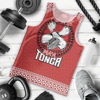 Tonga Rugby XIII Custom Men Tank Top Mate Ma'a Tonga with Ngatu Pattern LT9 - Polynesian Pride