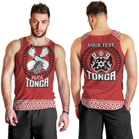 Tonga Rugby XIII Custom Men Tank Top Mate Ma'a Tonga with Ngatu Pattern LT9 - Polynesian Pride
