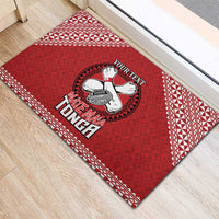 Tonga Rugby XIII Custom Rubber Doormat Mate Ma'a Tonga with Ngatu Pattern LT9 - Polynesian Pride