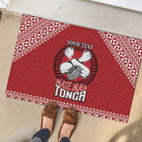 Tonga Rugby XIII Custom Rubber Doormat Mate Ma'a Tonga with Ngatu Pattern LT9 - Polynesian Pride