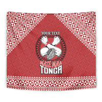 Tonga Rugby XIII Custom Tapestry Mate Ma'a Tonga with Ngatu Pattern
