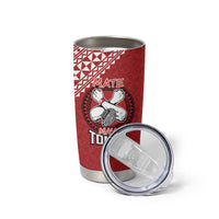 Tonga Rugby XIII Custom Tumbler Cup Mate Ma'a Tonga with Ngatu Pattern LT9 - Polynesian Pride