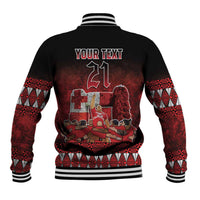 Custom Tonga 676 Haamonga a Maui Baseball Jacket Tongan Sipi Tau Unique Dance LT9 - Polynesian Pride