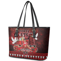 Custom Tonga 676 Haamonga a Maui Leather Tote Bag Tongan Sipi Tau Unique Dance LT9 - Polynesian Pride