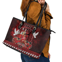 Custom Tonga 676 Haamonga a Maui Leather Tote Bag Tongan Sipi Tau Unique Dance LT9 - Polynesian Pride