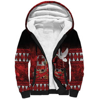 Custom Tonga 676 Haamonga a Maui Sherpa Hoodie Tongan Sipi Tau Unique Dance LT9 Unisex Red - Polynesian Pride