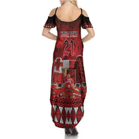 Custom Tonga 676 Haamonga a Maui Summer Maxi Dress Tongan Sipi Tau Unique Dance LT9 - Polynesian Pride