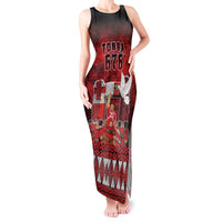 Custom Tonga 676 Haamonga a Maui Tank Maxi Dress Tongan Sipi Tau Unique Dance LT9 Women Red - Polynesian Pride
