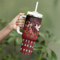 Custom Tonga 676 Haamonga a Maui Tumbler With Handle Tongan Sipi Tau Unique Dance LT9 - Polynesian Pride
