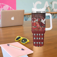 Custom Tonga 676 Haamonga a Maui Tumbler With Handle Tongan Sipi Tau Unique Dance LT9 - Polynesian Pride