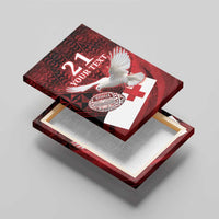 Custom Tonga XIII Rugby Tribal Tattoo Canvas Wall Art Mate Ma'a Tonga Kupesi Ngatu Grunge Style LT9 - Polynesian Pride
