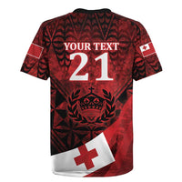 Custom Tonga XIII Rugby Tribal Tattoo Rugby Jersey Mate Ma'a Tonga Kupesi Ngatu Grunge Style LT9 - Polynesian Pride