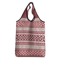 Pasifika Sataoa Pattern Simple Motif Grocery Bag Cherry LT9 - Polynesian Pride