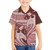 Vintage Hammerhead Shark Valentine Day Hawaiian Shirt Pasifika Sataoa Pattern - Cherry LT9 - Polynesian Pride
