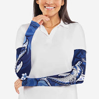 Personalized Hawaiian Maori Hammerhead Shark Arm Sleeves Polu Plumeria LT9 - Polynesian Pride