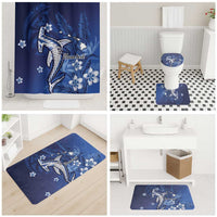 Personalized Hawaiian Maori Hammerhead Shark Bathroom Set Polu Plumeria LT9 - Polynesian Pride
