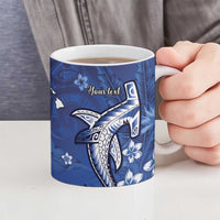 Personalized Hawaiian Maori Hammerhead Shark Ceramic Mug Polu Plumeria LT9 - Polynesian Pride