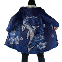 Personalized Hawaiian Maori Hammerhead Shark Cloak Polu Plumeria LT9 - Polynesian Pride