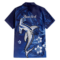 Personalized Hawaiian Maori Hammerhead Shark Family Matching Puletasi and Hawaiian Shirt Polu Plumeria - Polynesian Pride