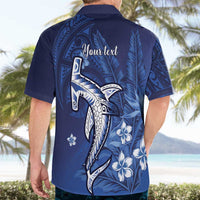 Personalized Hawaiian Maori Hammerhead Shark Hawaiian Shirt Polu Plumeria LT9 - Polynesian Pride