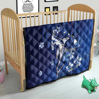 Personalized Hawaiian Maori Hammerhead Shark Quilt Polu Plumeria - Polynesian Pride