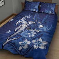 Personalized Hawaiian Maori Hammerhead Shark Quilt Bed Set Polu Plumeria LT9 - Polynesian Pride