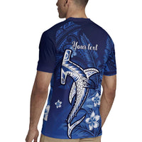 Personalized Hawaiian Maori Hammerhead Shark Rugby Jersey Polu Plumeria LT9 - Polynesian Pride