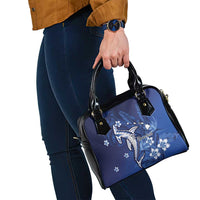 Personalized Hawaiian Maori Hammerhead Shark Shoulder Handbag Polu Plumeria LT9 - Polynesian Pride