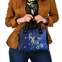 Personalized Hawaiian Maori Hammerhead Shark Shoulder Handbag Polu Plumeria LT9 - Polynesian Pride
