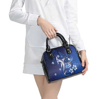 Personalized Hawaiian Maori Hammerhead Shark Shoulder Handbag Polu Plumeria LT9 - Polynesian Pride